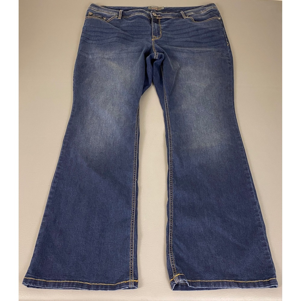 Torrid Luxe Slim Boot Jeans Plus Size 22T Tall Super Stretch Blue Medium Wash
